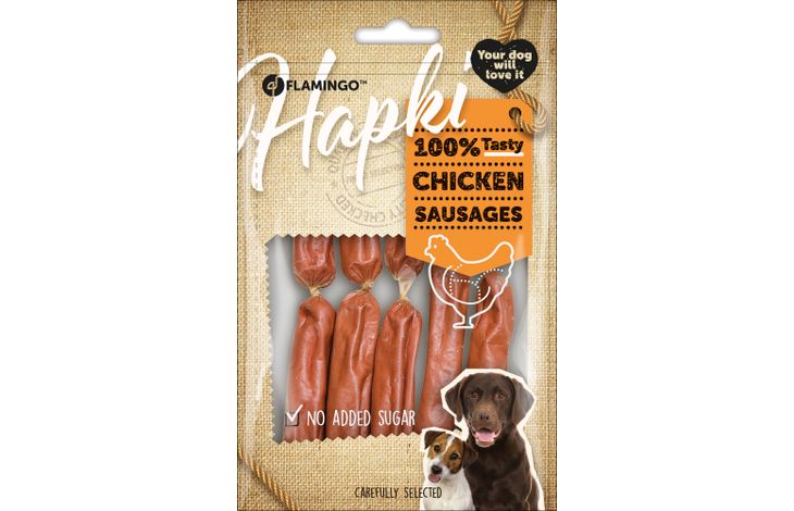 Flamingo Snacks Hapki Würstchen mit Huhn 