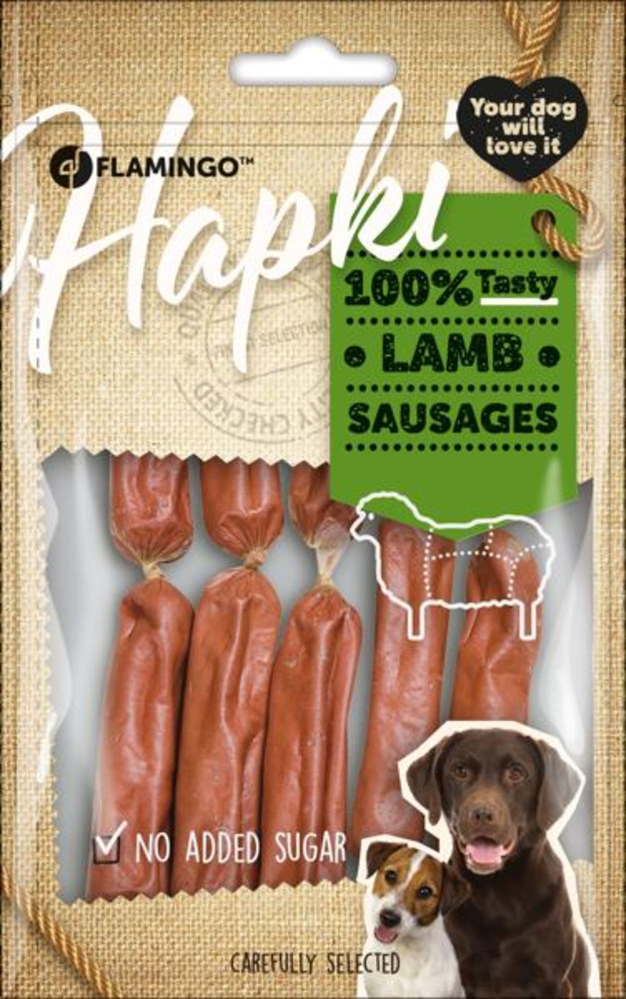 Flamingo Snack Hapki Worstjes Lam 