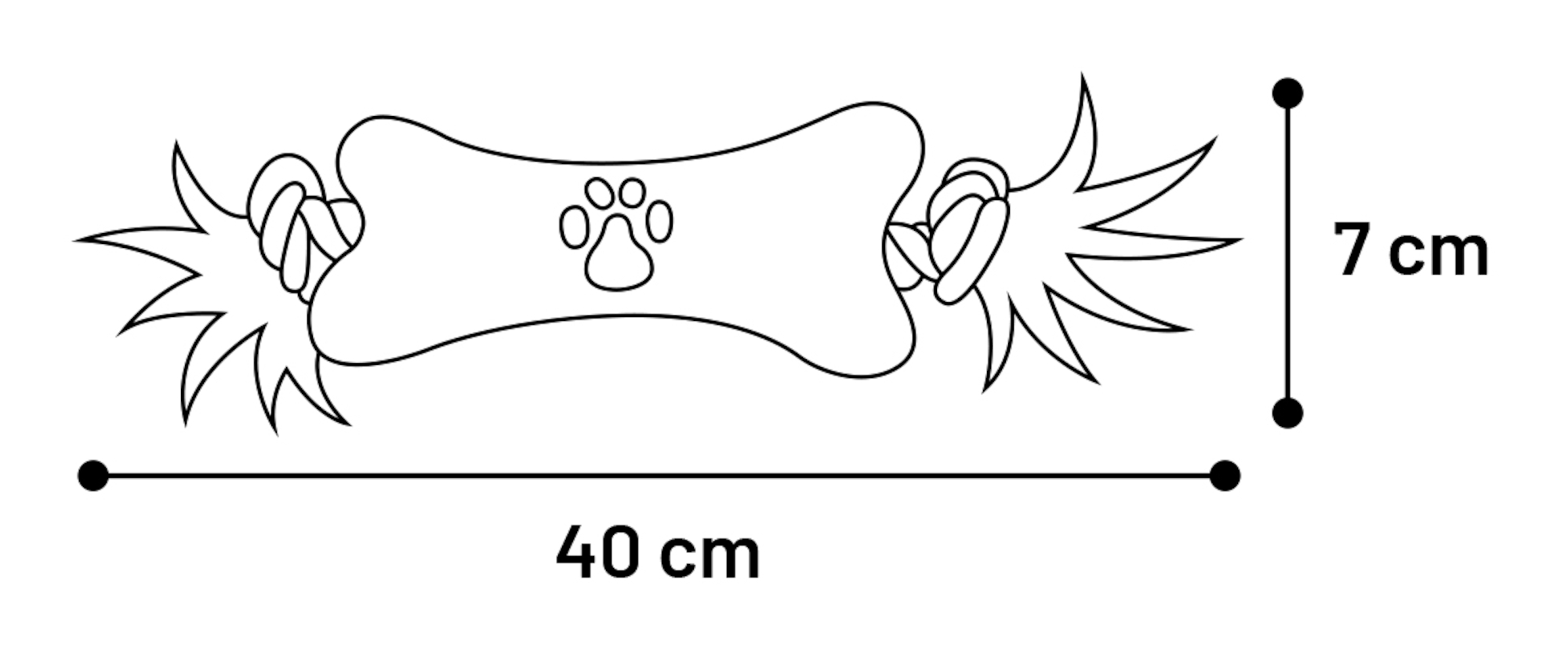 Flamingo Jouet Chiot Wessel Os Cordon avec 2 noeuds Plusieurs couleurs