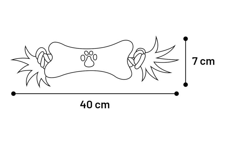 Flamingo Jouet Chiot Wessel Os Cordon avec 2 noeuds Plusieurs couleurs