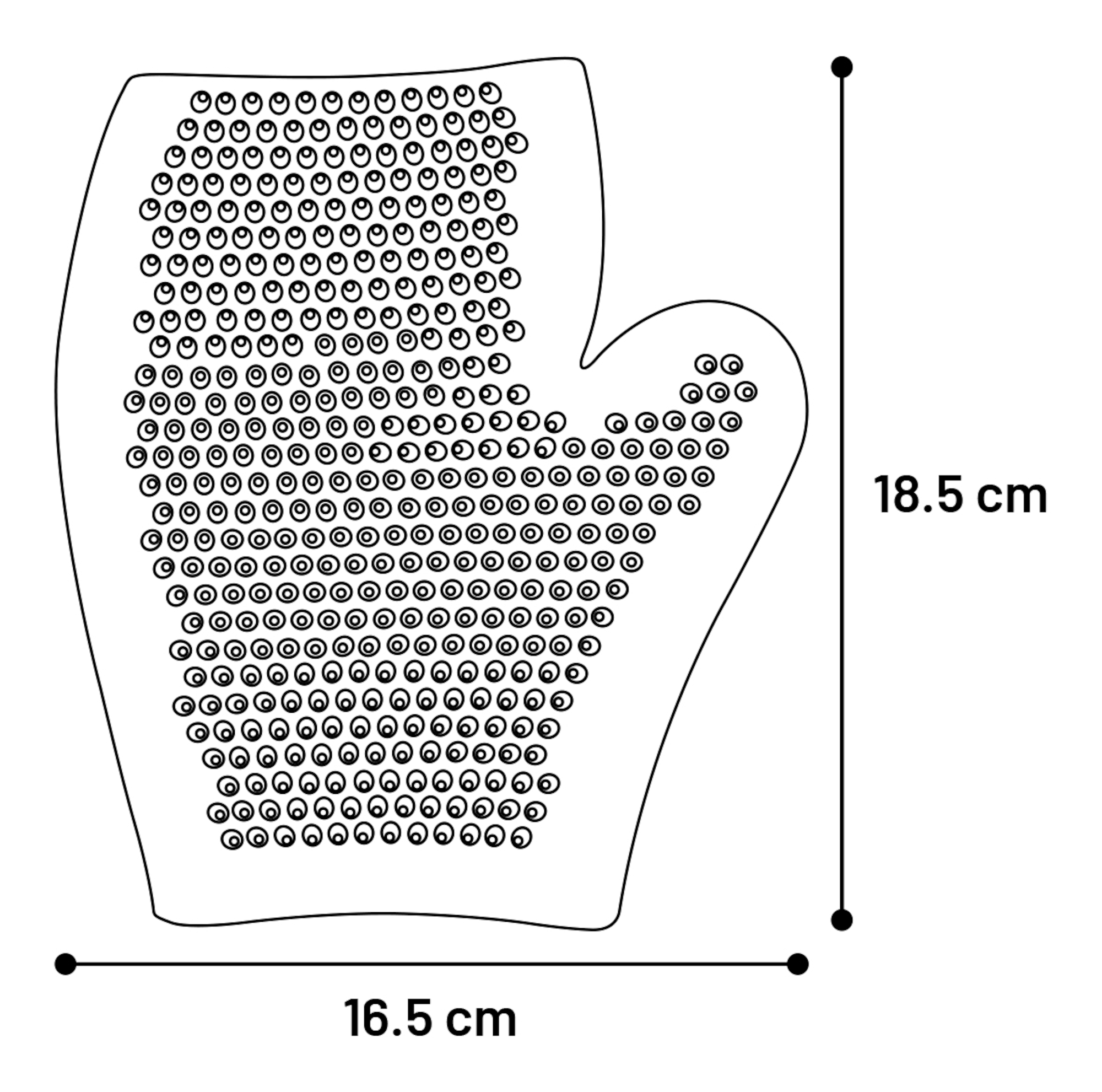 Flamingo Guante de masaje & Guante de cepllado
