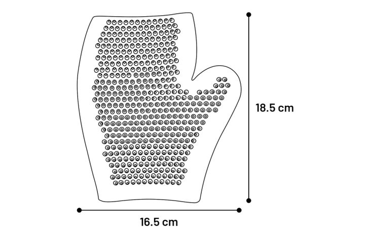 Flamingo Guante de masaje & Guante de cepllado