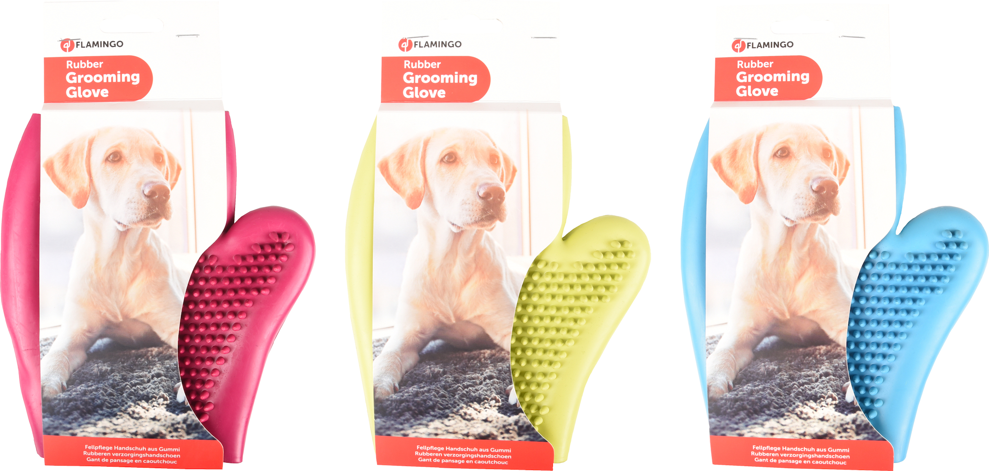 Flamingo Guante de masaje & Guante de cepllado