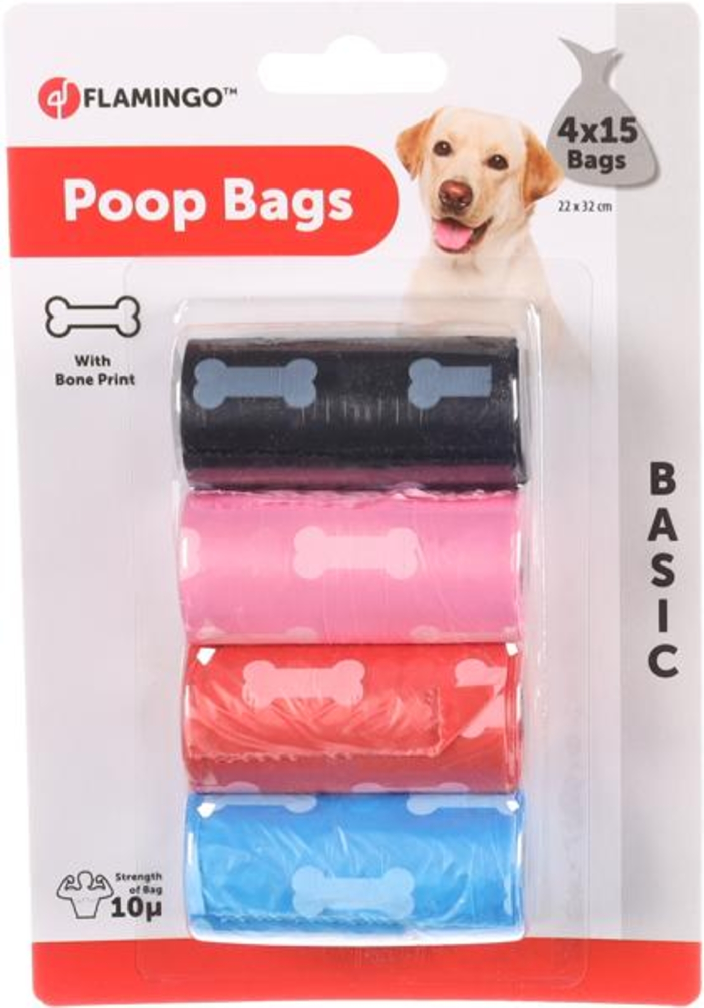 Flamingo Poop bag Basic Bones Mix