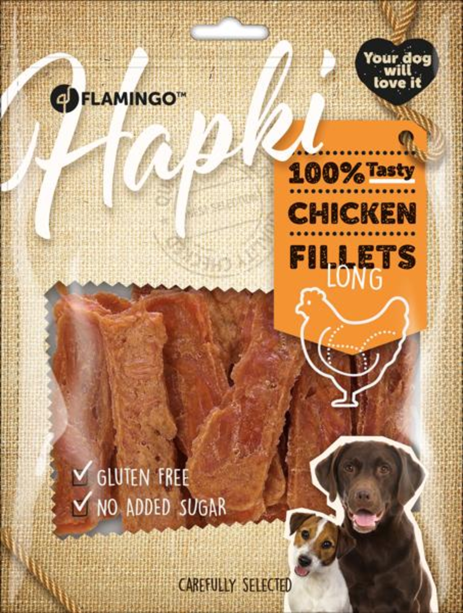 Flamingo Snacks Hapki Strisce con pollo 