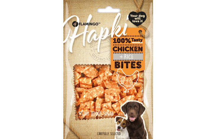 Flamingo Snack Hapki Stukjes met kip & rijst 