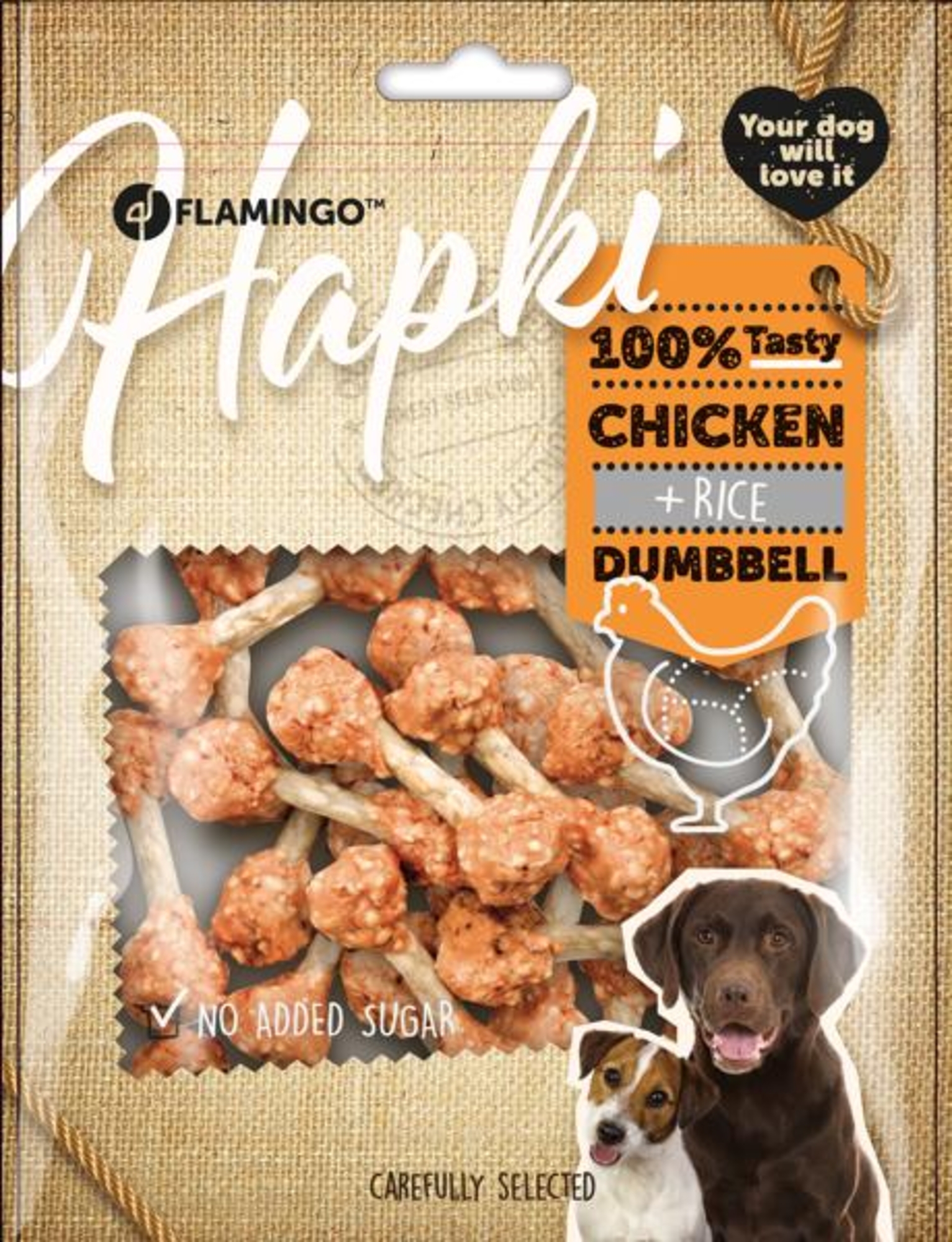 Flamingo Snacks Hapki Bilanciere con pollo & Riso 