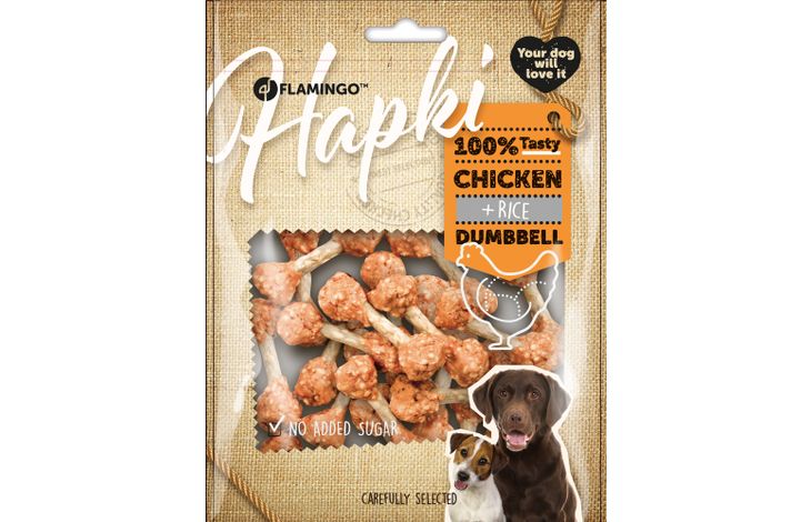 Flamingo Snack Hapki Halter met kip & rijst 