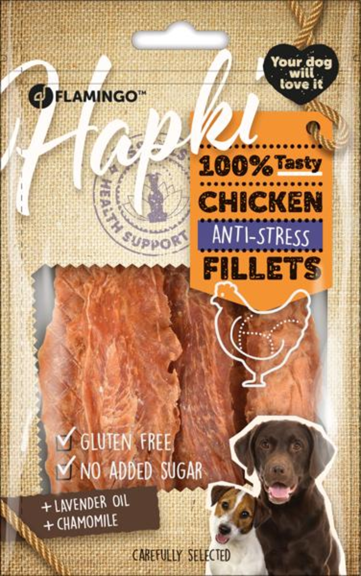 Flamingo Snacks Hapki Strips with chicken Anti-stress 