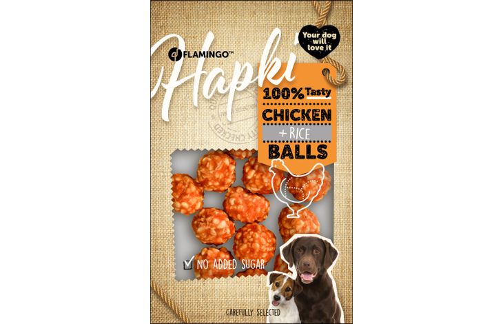 Flamingo Snack Hapki Balletjes met kip & rijst