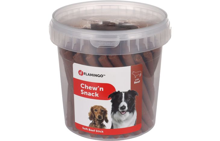 Flamingo Chew'n Snack Stok met rund Bruin