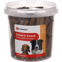 Flamingo Chew'n Snack Stok met kip Bruin