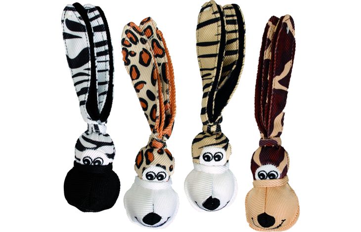 Kong® Kong® Speelgoed Wubba Floppy Ear Meerdere uitvoeringen Zebra &  Giraf &  Tijger &  Luipaard Nylon