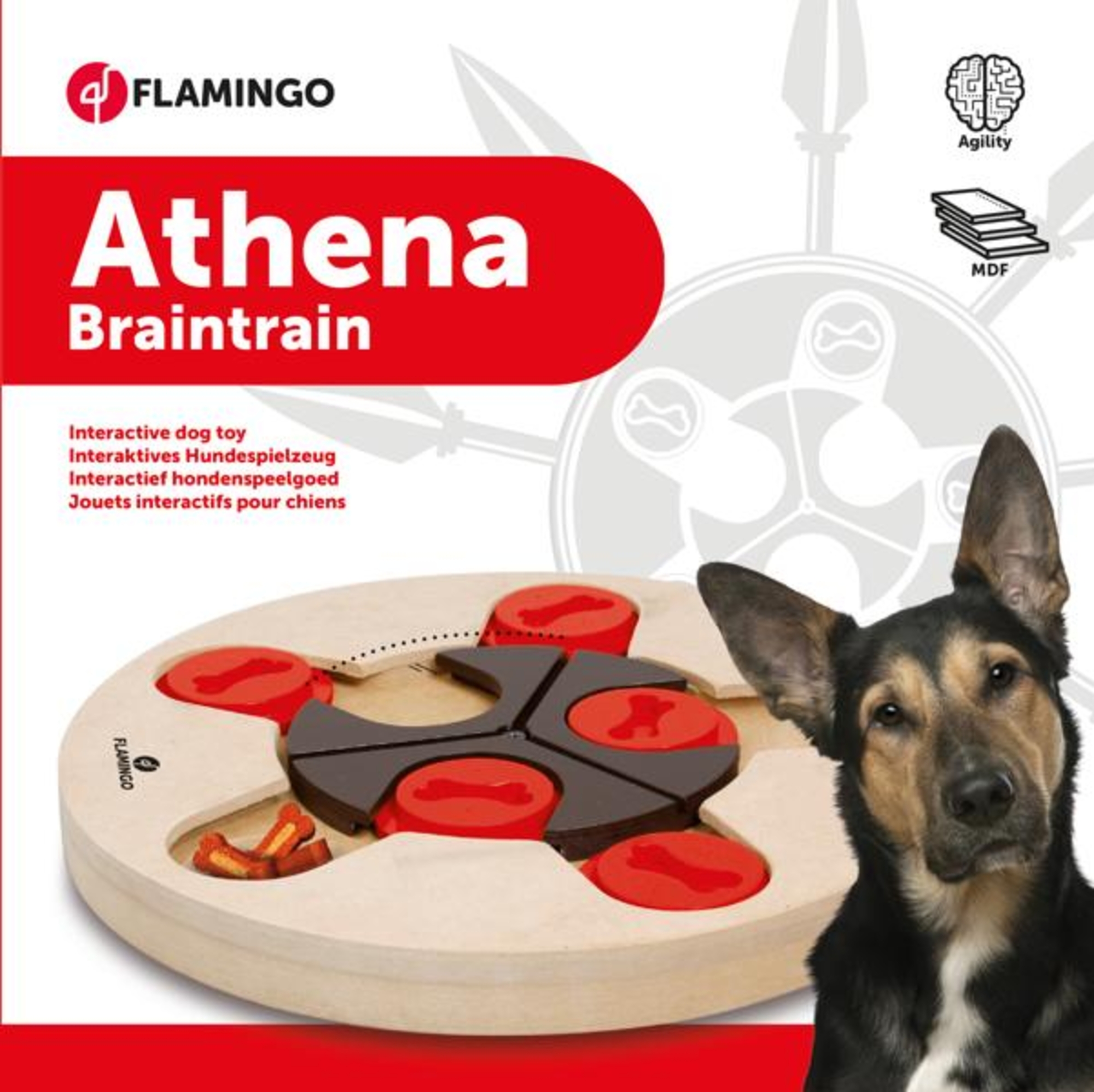 Flamingo Spielzeug Brain train Athena  Hellbraun