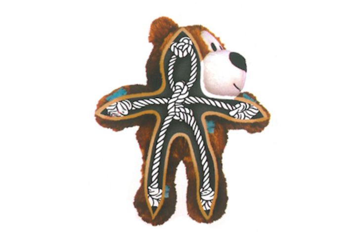 Kong® Kong® Speelgoed Wild Knots Beer met touw Meerdere kleuren