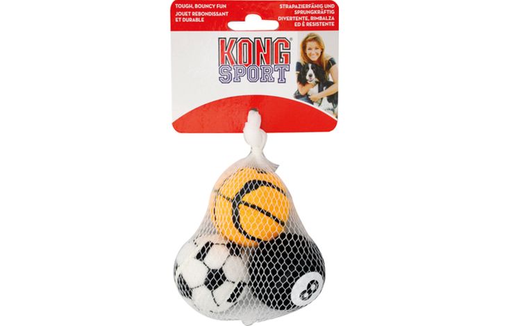 Kong® Kong® Speelgoed Sport Meerkleurig Rubber Basketbal Voetbal Biljartbal