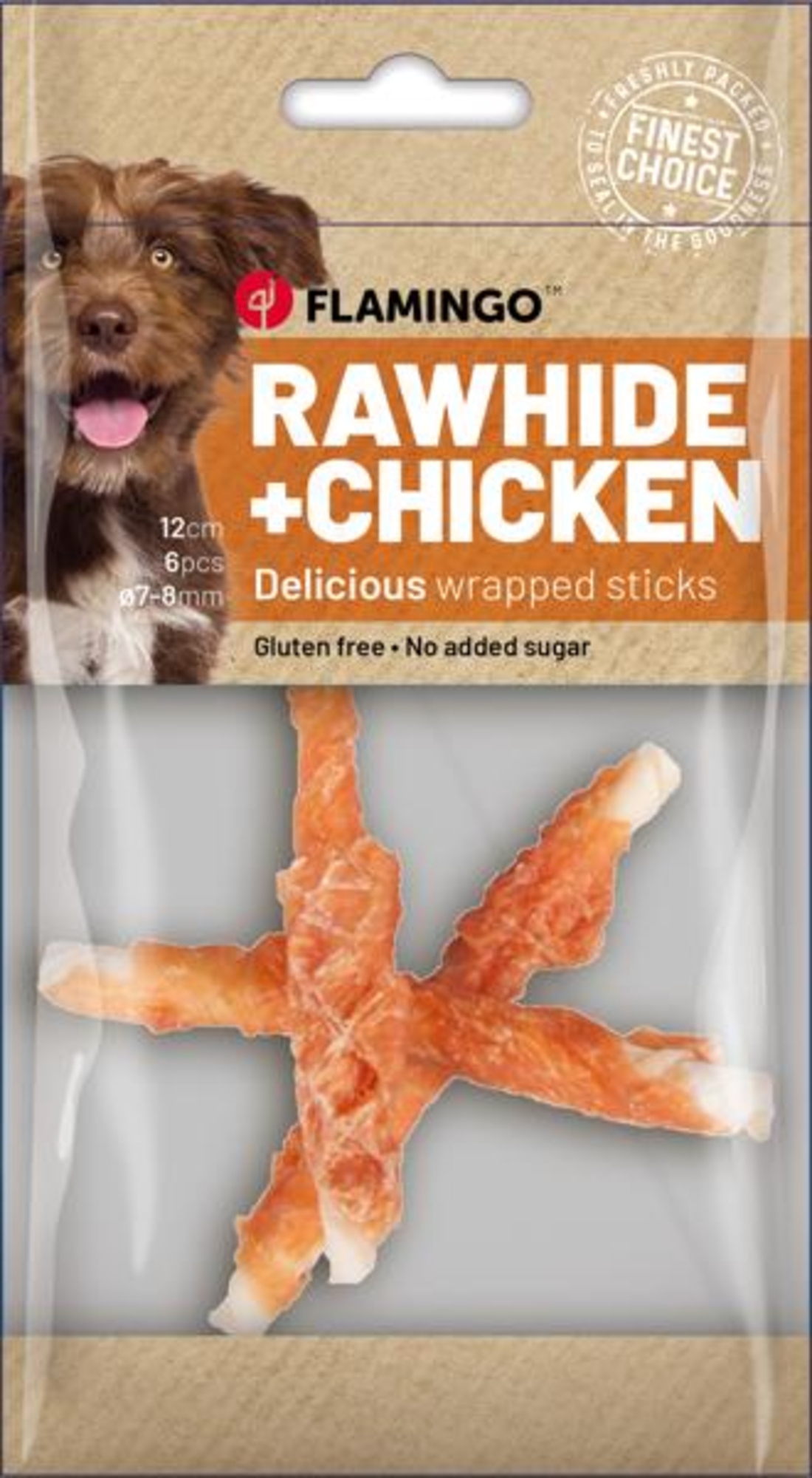 Flamingo Snacks R'Hide Stick  with chicken 12cm 11gr / 6 pcs 70gr
