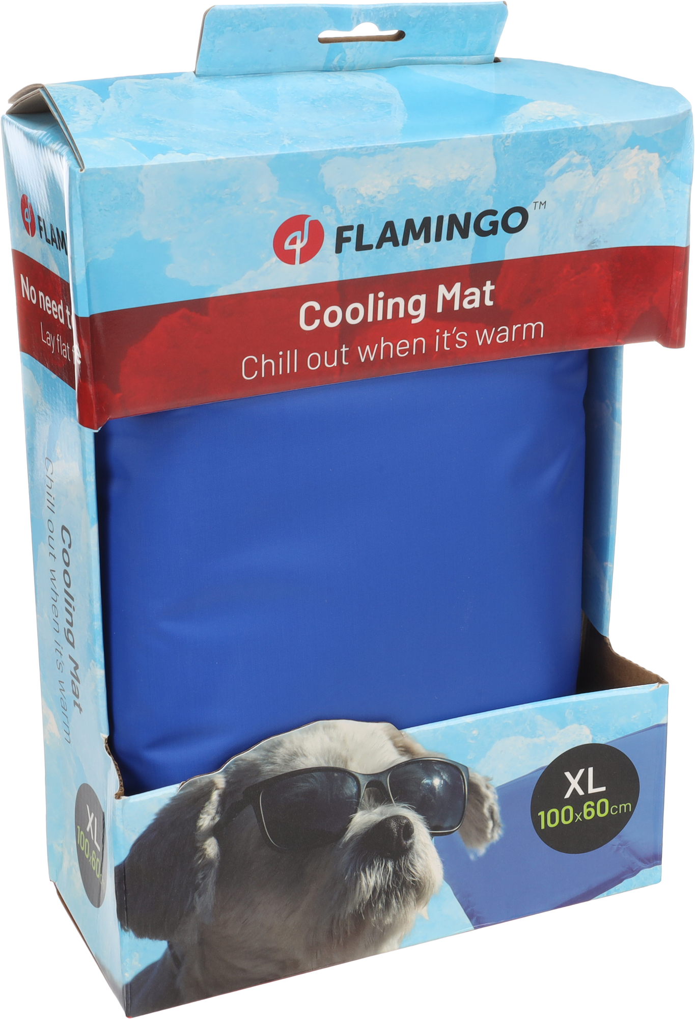 Flamingo Cooling pad Frosty Rectangle Blue
