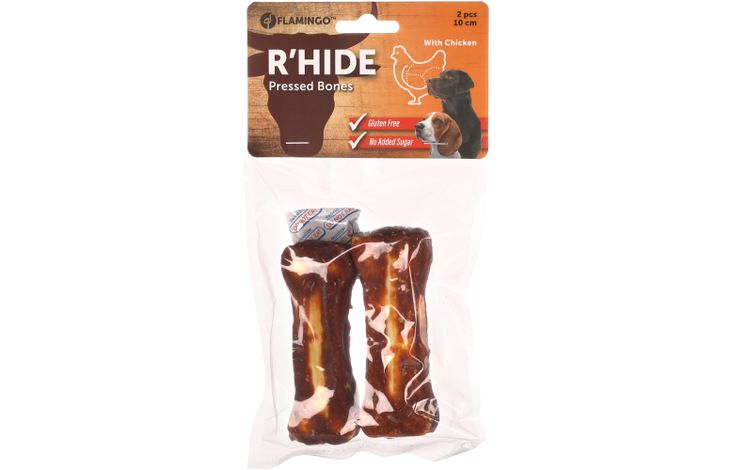 Flamingo Snacks R'Hide Bone  with chicken 10cm 60gr / 2 pcs 120gr