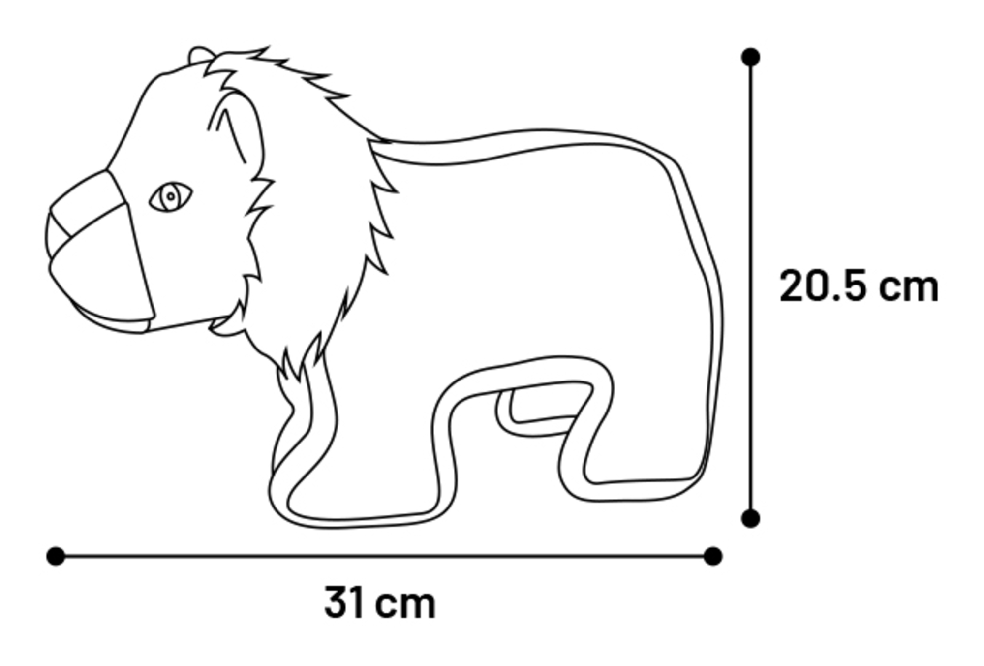 Flamingo Toy Strong Stuff Lion Light brown