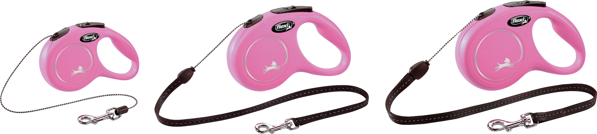 Flexi Flexi Roll-Leine New Classic Seil Rosa