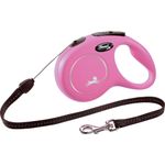 Flexi Retractable leash New Classic Cord Pink