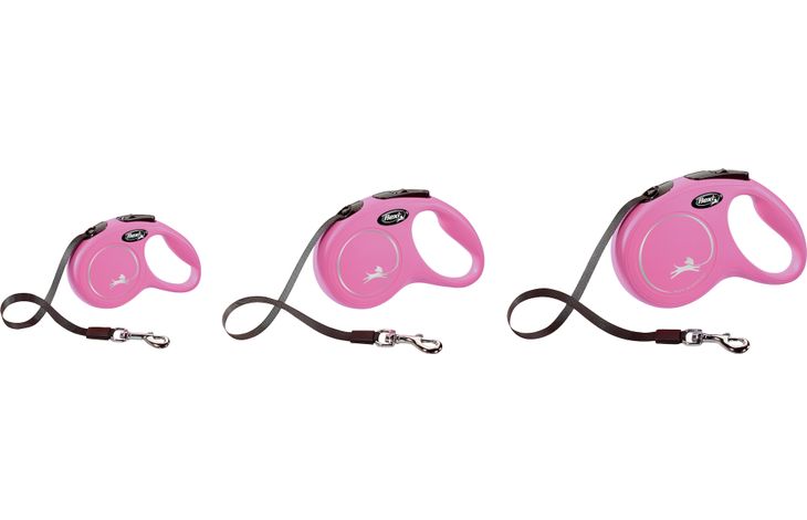 Flexi Flexi Guinzaglio retrattile Classic Fettuccia Rosa