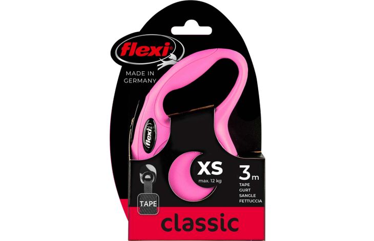 Flexi Flexi Guinzaglio retrattile Classic Fettuccia Rosa