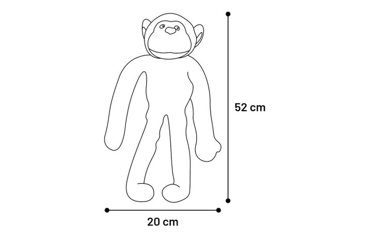 Flamingo Toy Wende Monkey with rope Pink