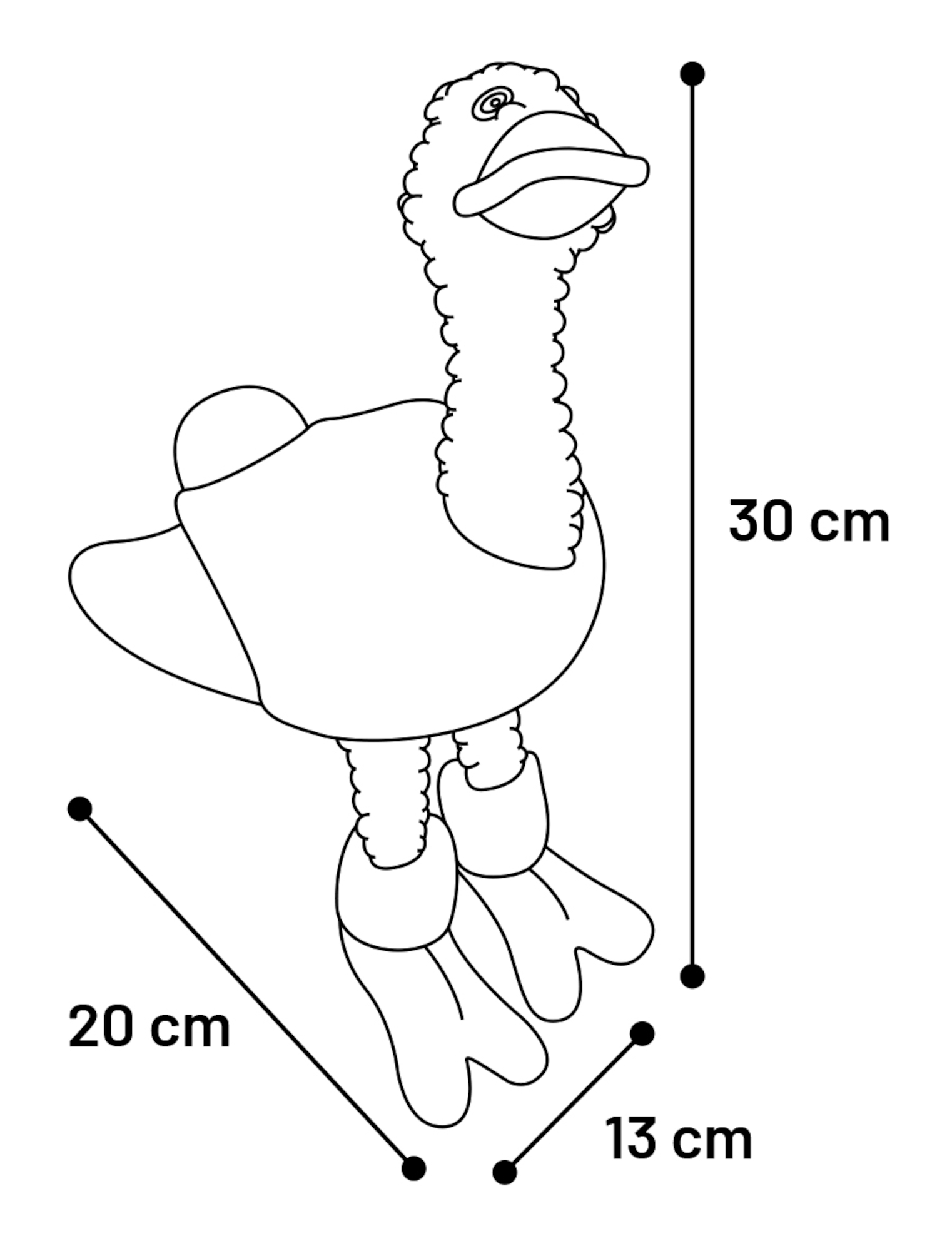 Flamingo Toy Wiebe Emu Grey