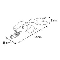 Flamingo Toy Wassim Skunk & Cow & Fox with rope Multiple colours