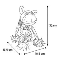 Flamingo Toy Wietse Cow & Pig & Horse with rope Multiple colours