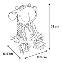 Flamingo Toy Wietse Cow & Pig & Horse with rope Multiple colours