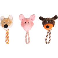 Flamingo Toy Willemina Fox & Pig & Bear with rope Multiple colours