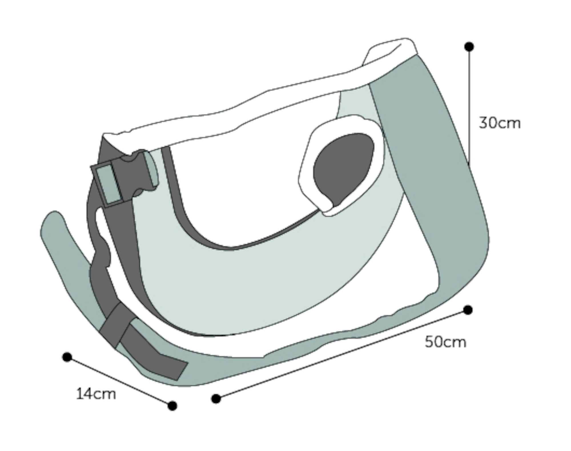 Flamingo Front carrier Skip Red & Grey