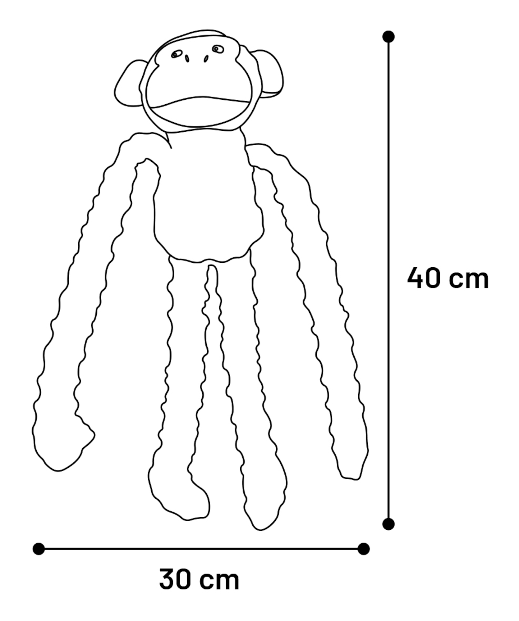 Flamingo Toy Wess  Monkey Light green