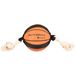 Speelgoed Matchball Basketbal Met touw Oranje Zwart Wit