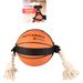 Speelgoed Matchball Basketbal Met touw Oranje Zwart Wit