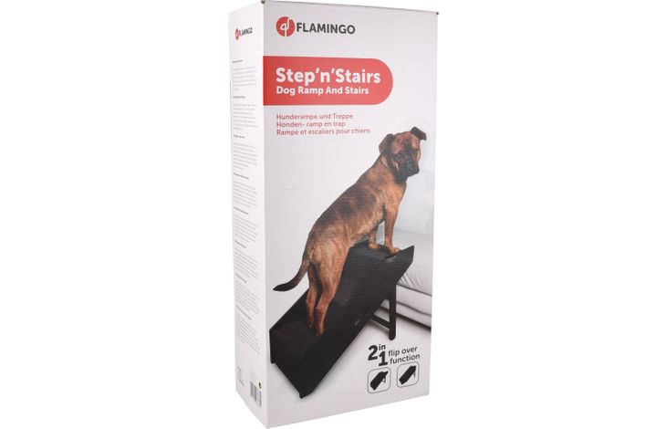 Flamingo Trap & Hondenloopplank Pino Zwart