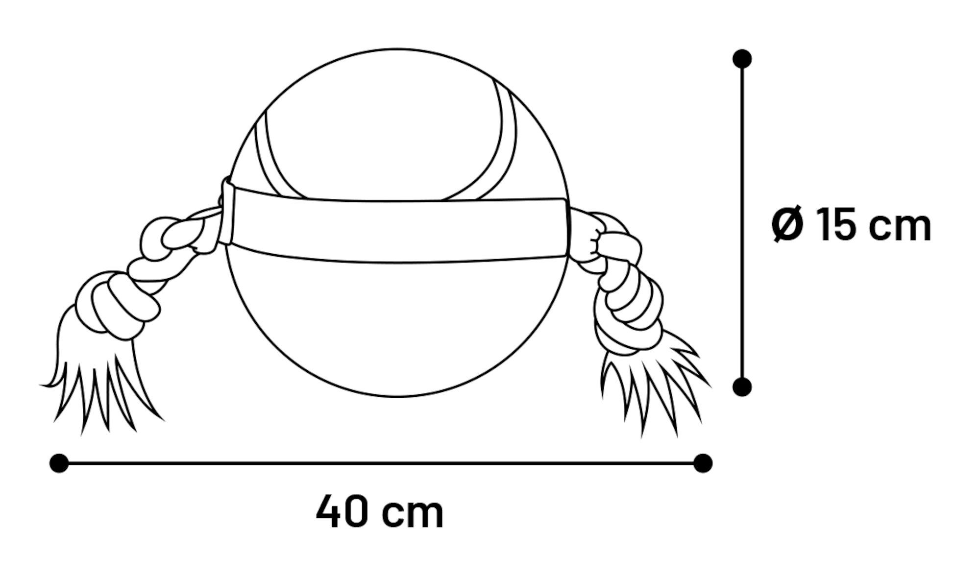 Flamingo Toy Matchball Tennis ball with rope Yellow