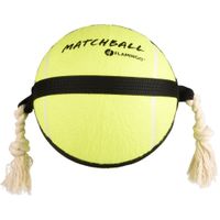 Flamingo Speelgoed Matchball Tennisbal met touw Geel