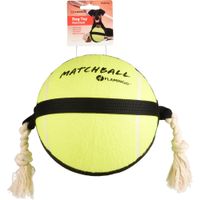 Flamingo Speelgoed Matchball Tennisbal met touw Geel