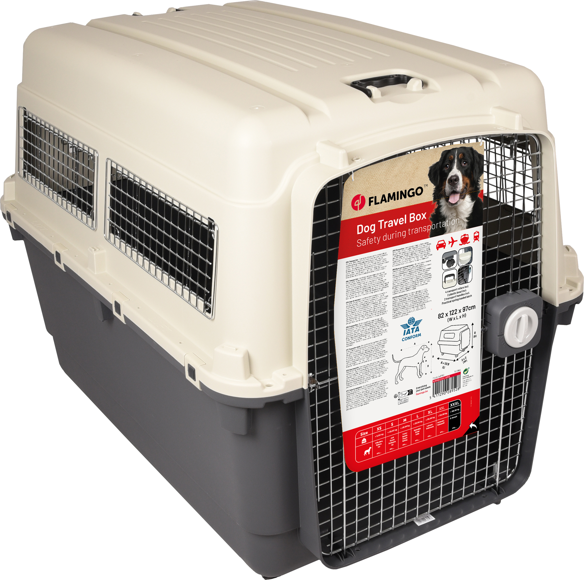 Flamingo Transport cage Nomad Dark grey