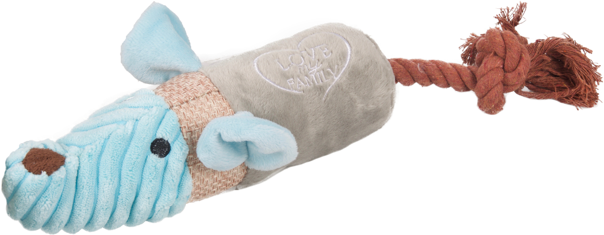 Flamingo Toy Shabby Chic Rat with rope Mix