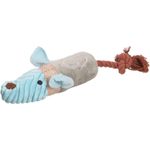 Speelgoed Shabby Chic Rat Met touw Lichtblauw Beige Grijs Bruin