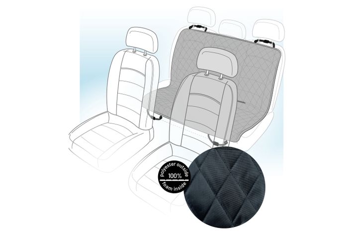 Flamingo Car seat cover Kia Back seat Black