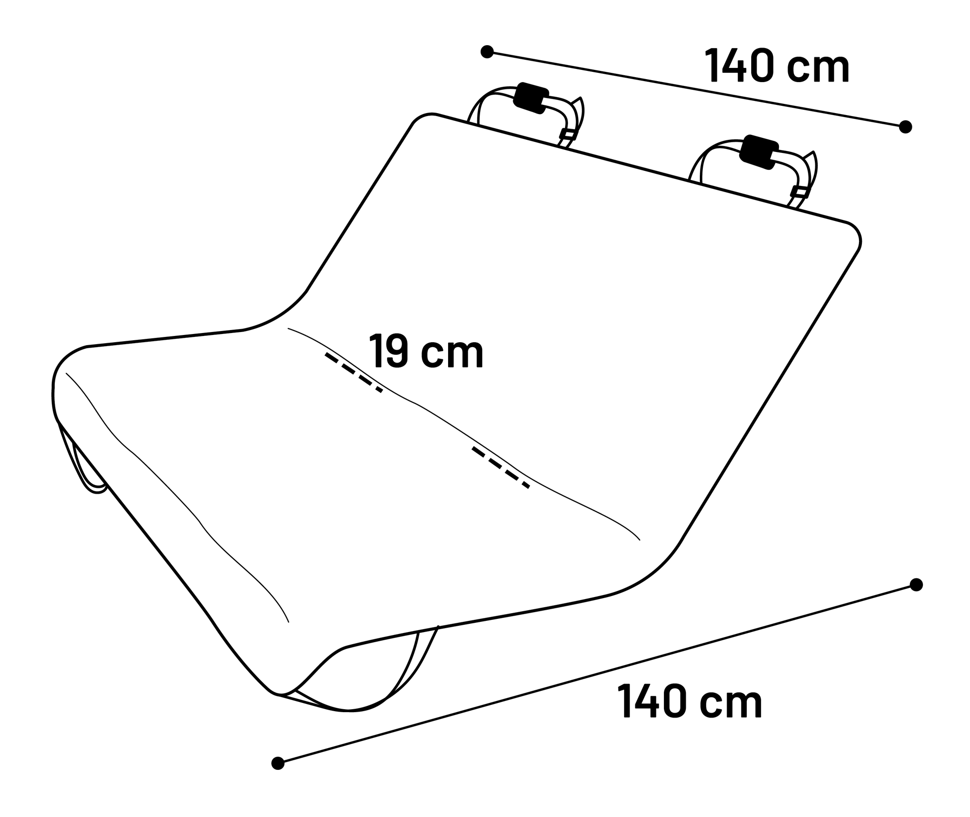 Flamingo Car seat cover Kia Back seat Black