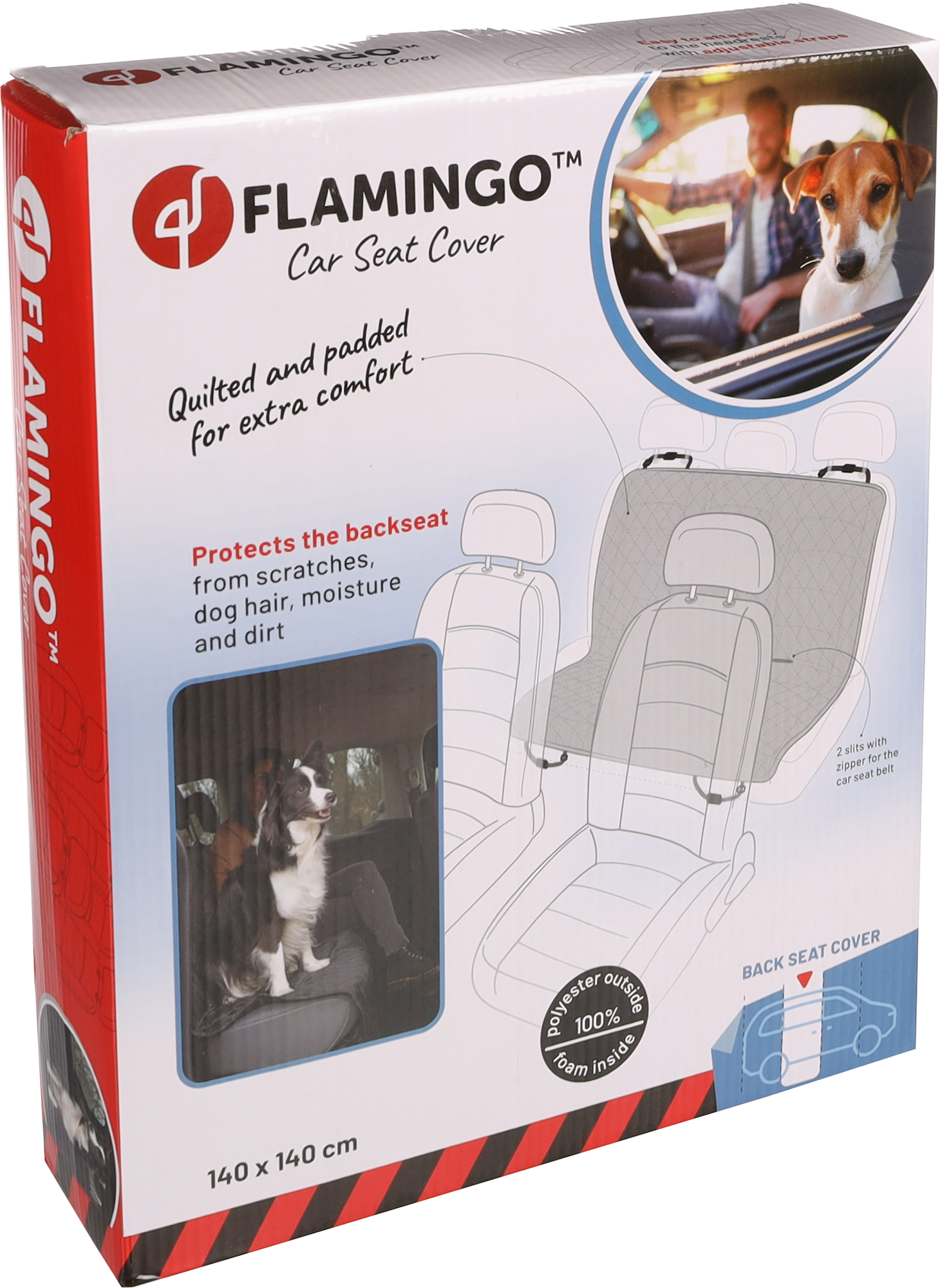 Flamingo Car seat cover Kia Back seat Black