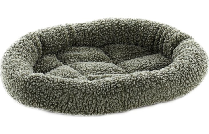 Flamingo Kissen Sherpa Oval Braun