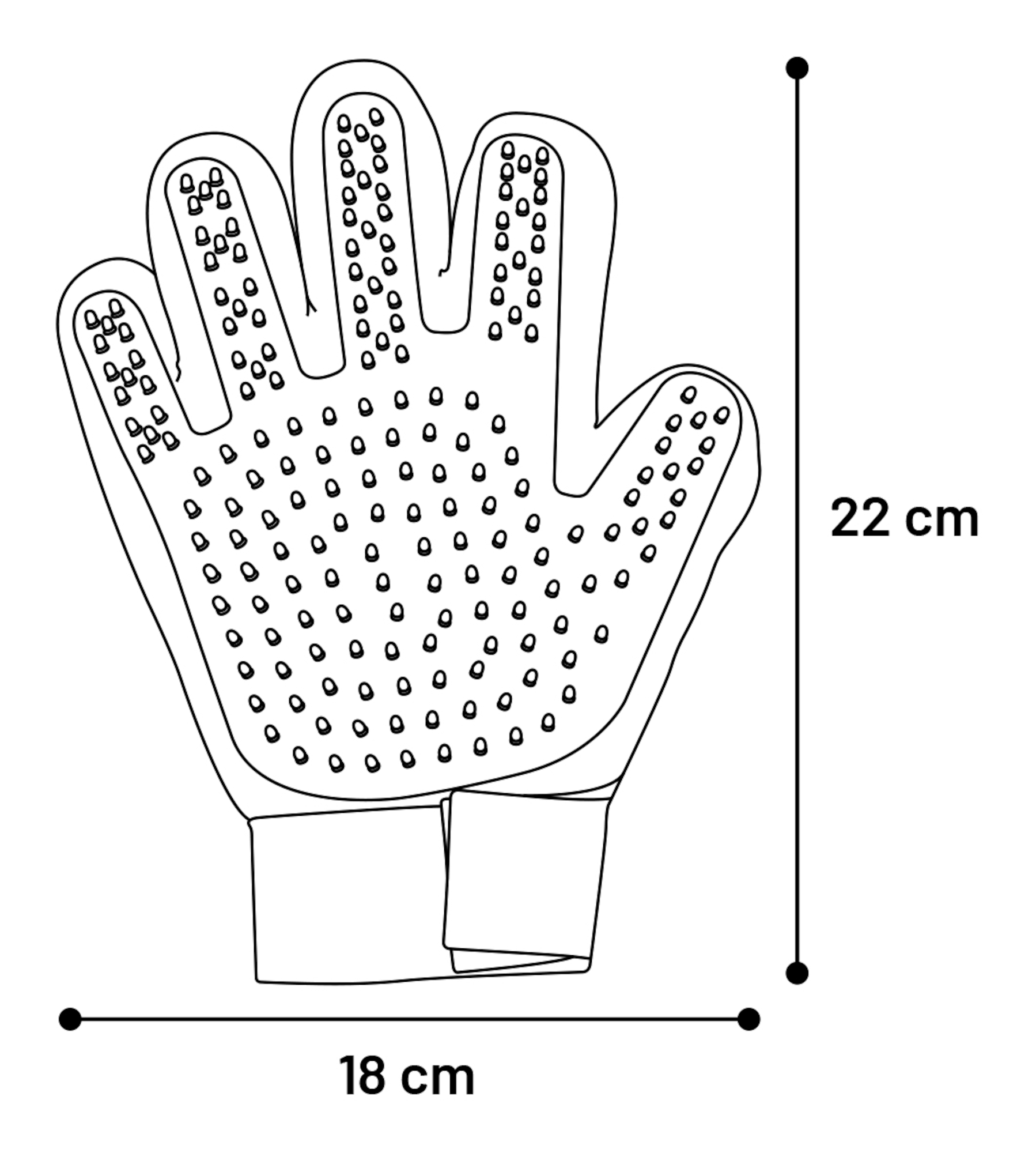 Flamingo Massage-Handschuh & Pflegehandschuh Mandy